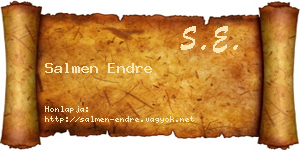 Salmen Endre névjegykártya